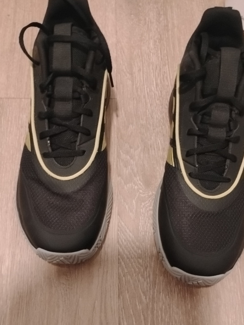 adidas Black Sneakers with Cream Trim